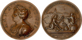 Great Britain Capture of Bouchain Medal 1711 
Eimer-450; 44mm; By Coker; ANNA AVGVSTA Bust of Anne laureate left / HOSTES AD DEDITIONEM COACTI. Frenc...