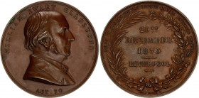 Great Britain William Gladstone bronze Specimen Medal 1879 
Eimer-1665; Liberal Statesman and four-times Prime Minister, 70th Birthday, Copper Medal,...