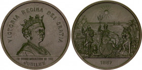 Great Britain Medal in Commemoration of the Victoria Jubilee 1887 (ND)
Plastic 4.68 g., 38 mm.