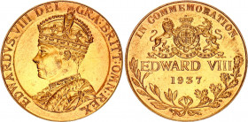 Great Britain Medal in Commemoration of Creation of Edward VIII as a Duke of Windsor 1937 
Brass 18.12 g., 39 mm.; After Edward's abdication, he was ...