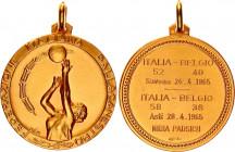 Italy Basketball Gold Medal 1965 
Gold (.750) 14.98 g., 30 mm.