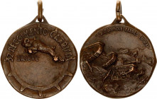 Italy Bronze Medal 32nd Tank Regiment "Ferrea Mole Ferreo Cuore" WWII 
Bronze 7.39 g.,25 mm.; Obv: 32 Reggimento Carrista, Div. Corazz Ariete. Rev: F...
