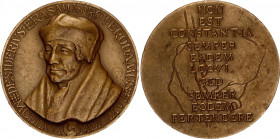 Netherlands Bronze Medal "Desiderivs Erasmus Roterodamus 1466 - 1536" 20th Century 
Bronze 57.62 g., 50 mm.; Desiderius Erasmus Roterodamus was a Dut...