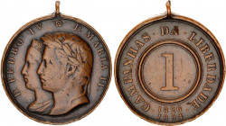 Portugal D.Pedros & D.Marias War of Liberation Medal for Military Service Type Ia 1826 - 1834
Barac# 84; Bronze; without ribbon; VF