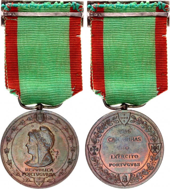 Portugal Commemorative Overseas Campaigns Gold Medal with Bar Sul de Angola 1919...