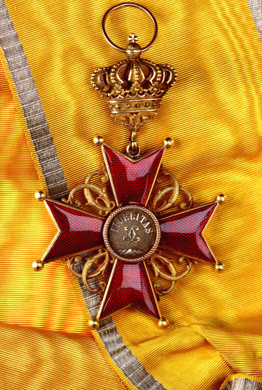 German States Baden House Order of Fidelity Grand Cross Badge with Sash 2nd Mode...