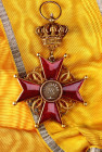 German States Baden House Order of Fidelity Grand Cross Badge with Sash 2nd Model 1877 - 1897
Barac# 139; Klingbeil Part 1 # 70. Rare; Gold 46,1g.