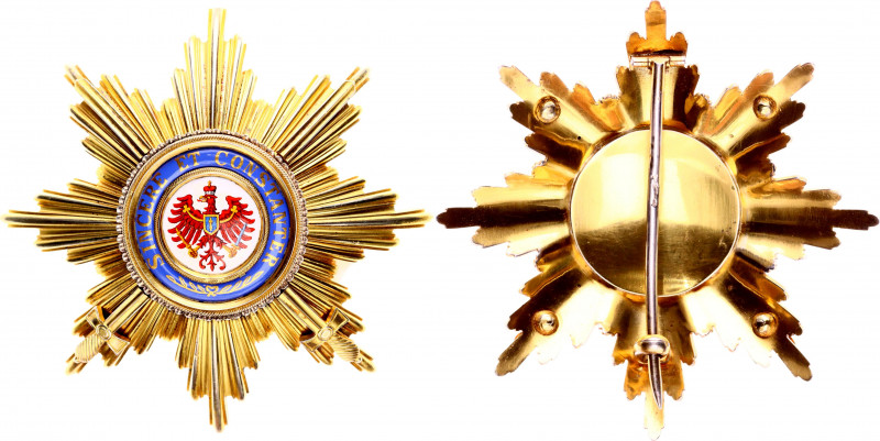 German States Prussia Order of Red Eagle Breast Star for Grand Cross with Swords...