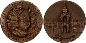 Germany - FRG Bronze Medal Mathes Daniel Poppelmann 20th Century 
Bronze 71.61 g., 57 mm.; Matthäus Daniel Pöppelmann (1662–1736) was a German master...