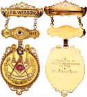 World Masonic Past Master Badge 1917
26,7g.; Julian Field Lodge #908. 1917. AU