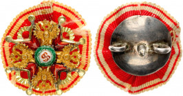 Russia Miniature with Rosette Order of Stanislaus 1831 
Silver; Enamel