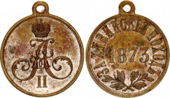 Russia Medal for Khiva Campaign 1873 Private issue
Barac# 583; Silver-plated bronze; without ribbon