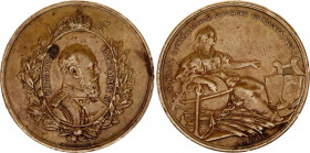 Russia Bronze Medal In Memory of the Pan-Russian Exposition in Moscow 1882 
Diakov 930.5; Bronze 44.26 g; By L. Steinman & S. Vazhenin; Alexander III...