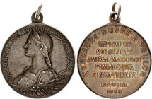 Russia Medal In Memory of the Visit of the Russian Squadron to Toulon 1893 
Silver; On the sidelines. lists the ships of the Russian squadron that pa...