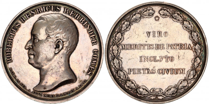 Russia - Finland Silver Medal "Statesman Count Robert Heinrich von Rehbinder" 17...