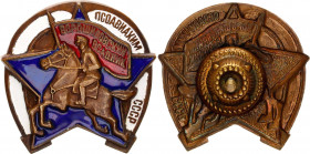 Russia - USSR Sign Voroshilovsky Horseman OSOAVIACHIM 1936 - 1939 Collectors Copy
Avers# 1545; Bronze, enamel; Type 1