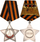Russia - USSR Order of Glory III Class 
Barac# 1030; Silver; Enamel; with original ribbon; # 442049; With document