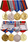 Russia - USSR Medal Bar with 4 Medals with Docs 1957 - 1975
with originals ribbons and docs