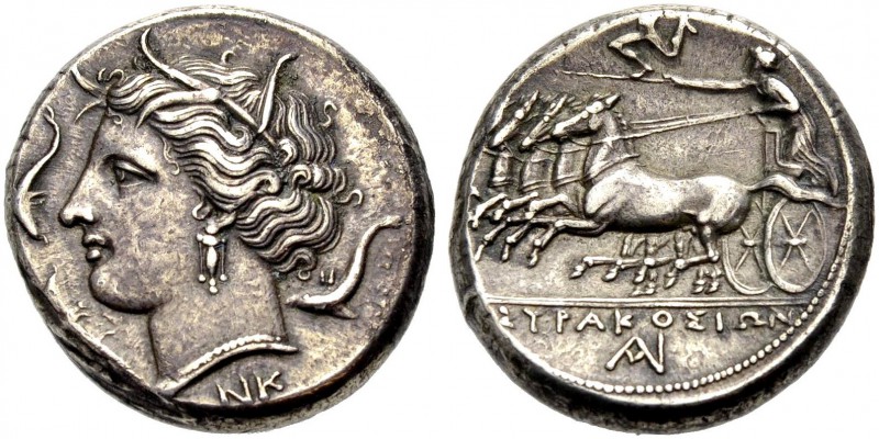 SIZILIEN. SYRAKUS. Agathokles, 317-289 v. Chr. Tetradrachmon, 310-305 v. Chr. Ar...