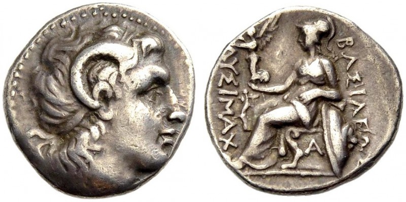 KÖNIGE VON THRAKIEN. Lysimachos, 323-281 v. Chr. Drachme, Ephesos, 294-287 v. Ch...