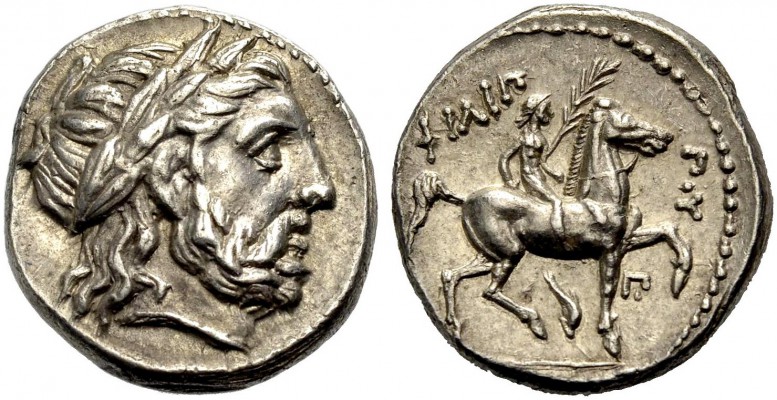KÖNIGE VON MAKEDONIEN. Philippos II., 359-336 v. Chr. Tetradrachmon, postum, Amp...