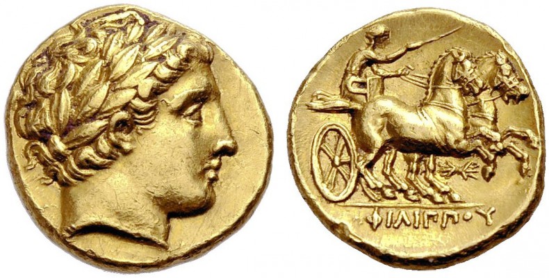 KÖNIGE VON MAKEDONIEN. Philippos II., 359-336 v. Chr. Goldstater, Pella, 340-328...
