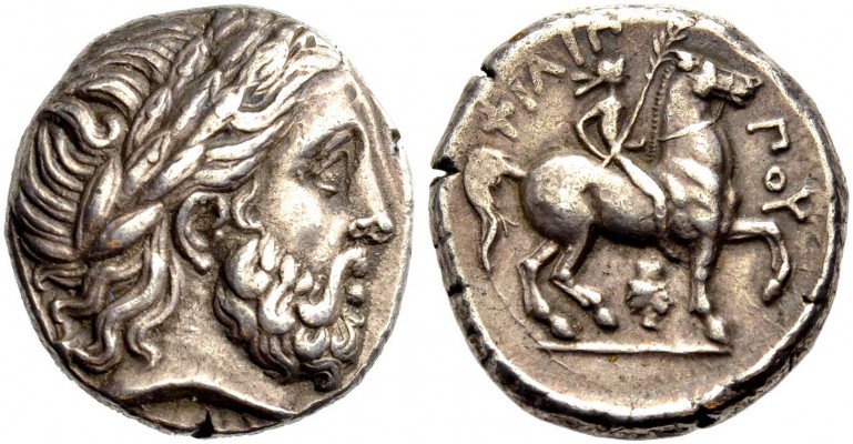 KÖNIGE VON MAKEDONIEN. Philippos II., 359-336 v. Chr. Tetradrachmon, Amphipolis,...