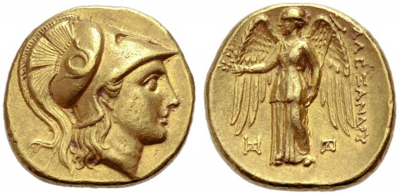 KÖNIGE VON MAKEDONIEN. Alexander III. der Grosse, 336-323 v. Chr. Goldstater, po...