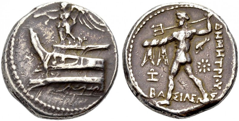 KÖNIGE VON MAKEDONIEN. Demetrios Poliorketes, 306-283 v. Chr. Tetradrachmon, Pel...