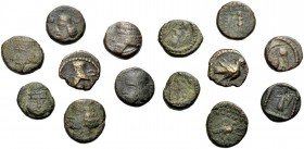 PERSIEN. PARTHER. Orodes II., 57-38 v. Chr. Lot. Lot von 7 AE Chalkoi. Verschiedene Herrscher/ Typen. (7). Schön oder besser