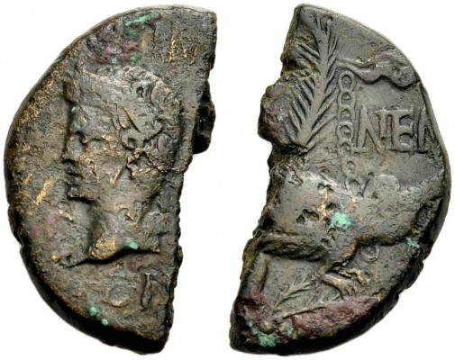 GALLIEN. NEMAUSUS. Augustus, 27 v. Chr. -14 n. Chr. As, halbiert, 9-3 v. Chr. IM...