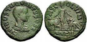 MOESIA SUPERIOR. VIMINACIUM. Hostilianus Caesar, Sohn des Traianus Decius, 251. Bronze. Drap. Büste n.r. Rv. PM S C - OL VIM/AN XII Moesia steht l. zw...