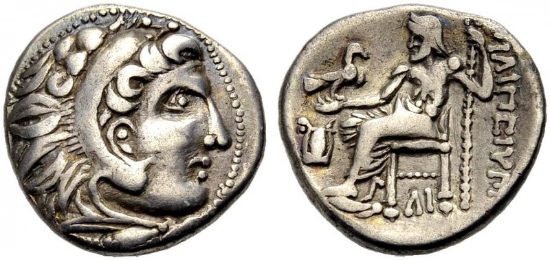 OSTKELTEN. Imitationen Alexander III. Drachme, ca. 3. Jh. v. Chr. Kopf mit Löwen...