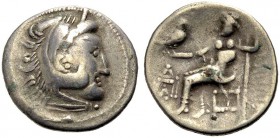 OSTKELTEN. Imitationen Philipp III. 310-50 v. Chr. Drachme, 3. Jh. Herakleskopf im Löwenfell n.r. im Perlenkreis. Rv. Zeus mit Adler und Zepter n.l. t...