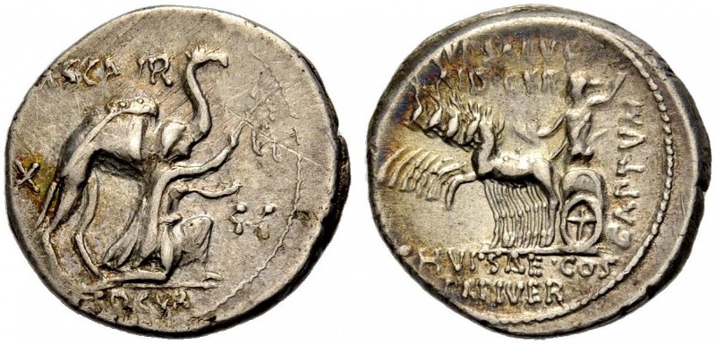 RÖMISCHE REPUBLIK. M. Aemilius Scaurus und P. Plautius Hypsaeus, 58 v. Chr. Dena...