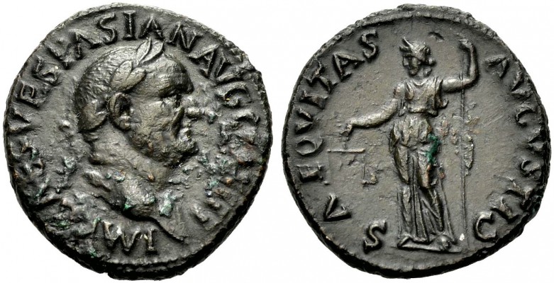 KAISERZEIT. Vespasianus, 69-79. As, 71. Rom. IMP CAES VESPASIAN AVG COS III Büst...