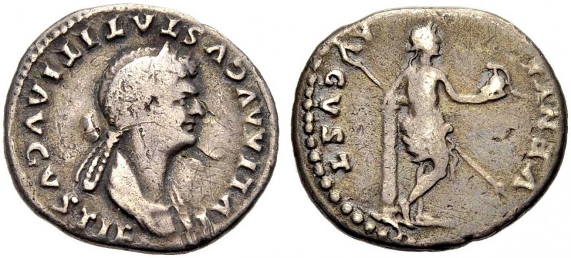KAISERZEIT. Julia Titi, Tochter des Titus (79-81). Denar, 79-81. Drap. Büste mit...