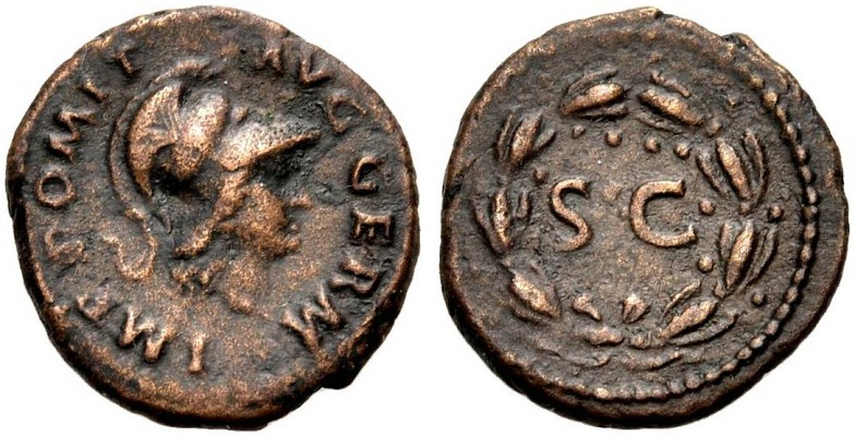 KAISERZEIT. Domitianus, 81-96. Quadrans, ca. 84-85 IMP DOMIT AVG GERM Kopf der M...