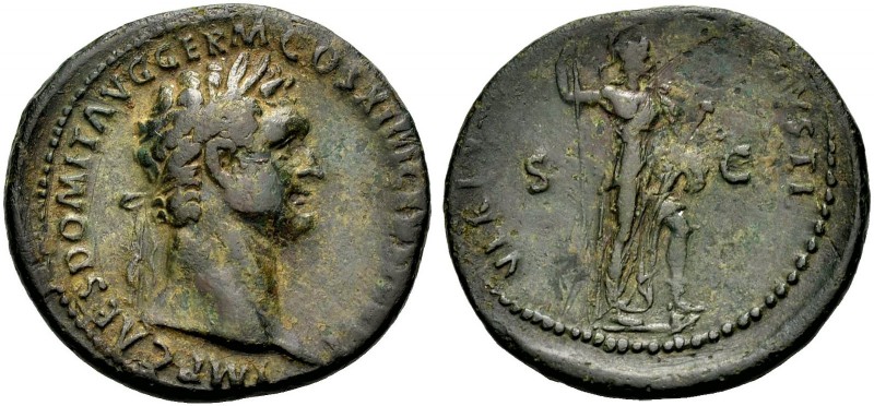 KAISERZEIT. Domitianus, 81-96. As, Rom, 88-89 Büste mit L. n. r. IMP C DOMIT AVG...