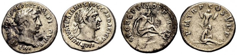 KAISERZEIT. Trajanus, 98-117. Denar, 103. Büste mit L. n. r. Rv. PM TRP COS V PP...