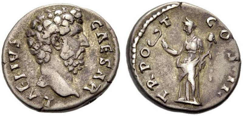 KAISERZEIT. Aelius Caesar, 135-138. Denar, 137. L AELIVS CAESAR Barhäuptige Büst...