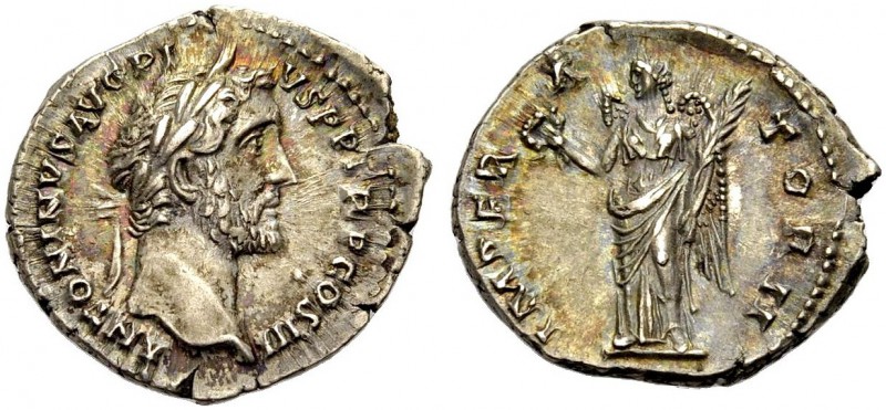 KAISERZEIT. Antoninus Pius, 138-161. Denar, 143-144 Büste mit L. n. r. Rv. IMPER...