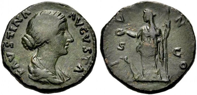 KAISERZEIT. Faustina Iunior, (†175), Gem. des M. Aurelius. As, Rom. FAVSTINA - A...