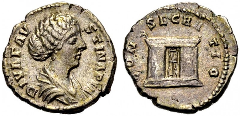 KAISERZEIT. Faustina Iunior, (†175), Gem. des M. Aurelius. Denar, Rom, 176-180. ...