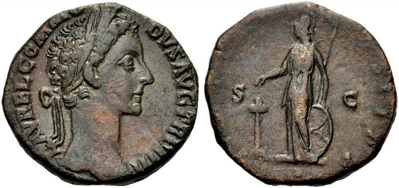 KAISERZEIT. Commodus, 177-192. Sesterz, 179 Mit Marcus Aurelius. L AVREL COMMO-D...