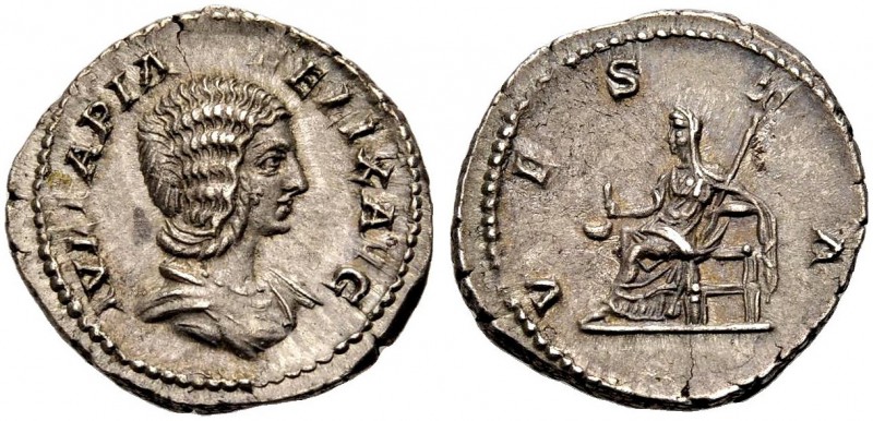 KAISERZEIT. Julia Domna, 193-217. Denar, 211-217, unter Caracalla. Drap. Büste n...