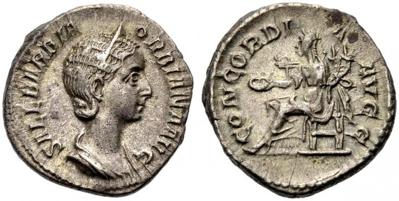 KAISERZEIT. Orbiana, Gattin des Severus Alexander, 222-235. Denar, 225. Drap. Bü...