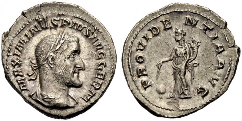 KAISERZEIT. Maximinus I. Thrax, 235-238. Denar, 236-238. Drap. und gep. Büste mi...