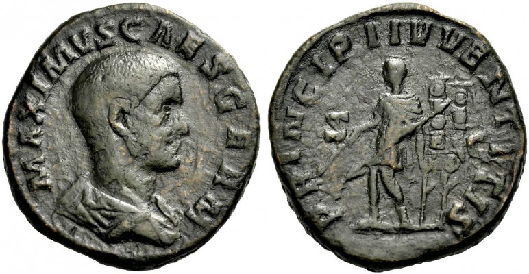 KAISERZEIT. Maximinus I. Thrax, 235-238. Sesterz, 236-238 Drap., barhäupt. Büste...