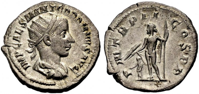 KAISERZEIT. Gordianus III., 238-244. Antoninian, 239 Drap., gep. Büste mit Strkr...